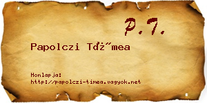 Papolczi Tímea névjegykártya