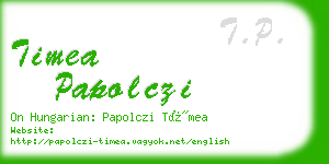 timea papolczi business card